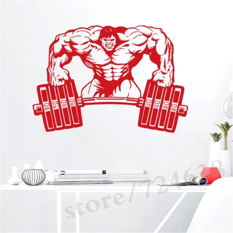 Женская наклейка для фитнеса кроссфита штанга мышц постеры бодибилдинга