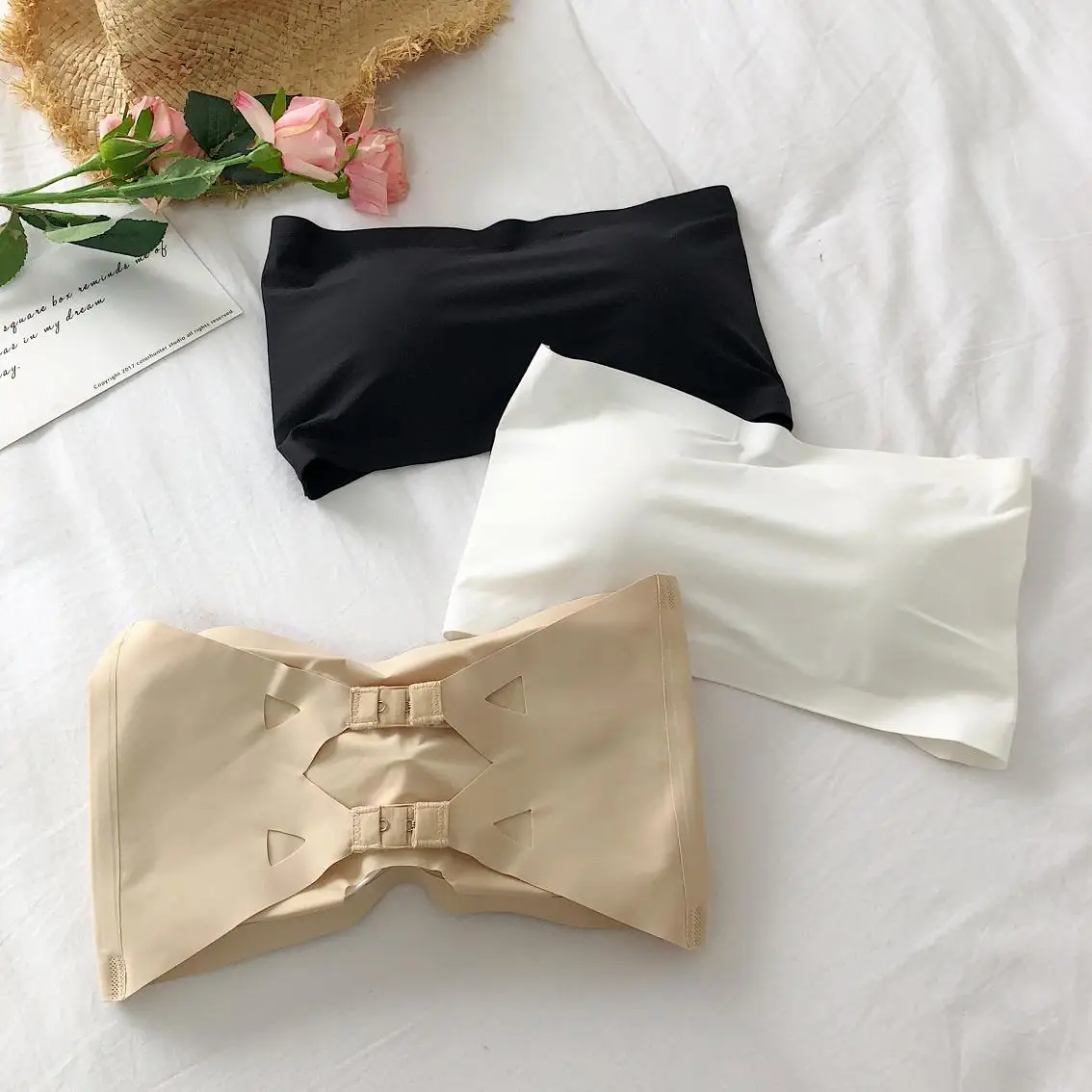 

Бюстгальтер без бретелек для девочек, женский эластичный Топ-бандо, укороченный топ-майка, нижняя одежда для женщин, SS6055