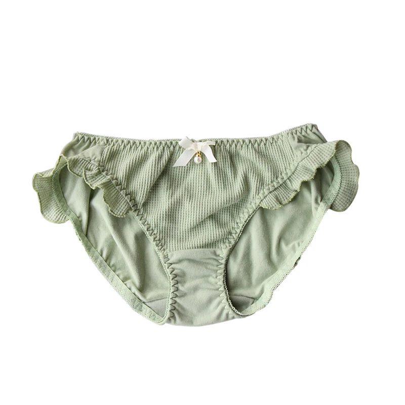 Трусики женские кружевные с бантом и жемчугом в японском стиле|pearl underwear|underwear