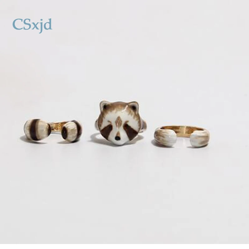 Новое эмалированное глазурованное изысканное кольцо CSxjd с милым медведем