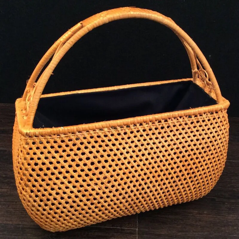 Дизайнерские сумки 2020 Высококачественная Сумочка из ротанга органайзер