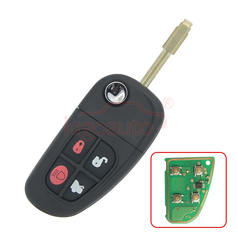 Ключ с откидной крышкой 4 кнопки 315 МГц FO21 лезвие NHVWB1U241 для Jaguar X S XJ XK Автомобильный