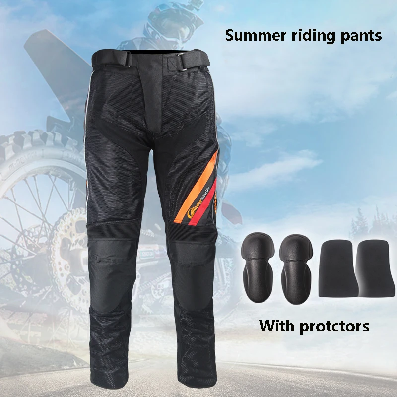 

Motorcycle Protective Pants GEAR GUARD Motorbike Riding Mesh Trousers EVA protectors Racing gear Pants HP-10 Motos Trousers