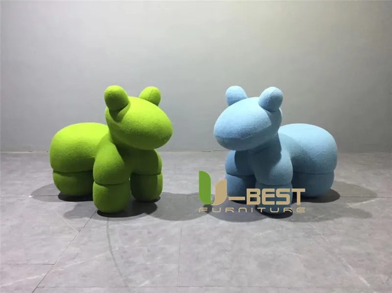 U-BEST Америка Горячая Распродажа детская мебель стульчик-лошадка пони стул, развлекательный современный для отдыха из стекловолокна безрукий стул для детей - Цвет: Big size