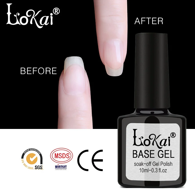 Lokai УФ гель для ногтей впитывающий Гель лак прозрачный без протирания верхнее