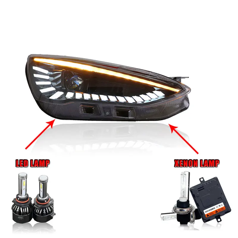 LED high beam 2 шт. светодиодный головной светильник s для ford focus Автомобильный светодиодный светильник s двойной ксеноновый Объектив Автомобильные аксессуары дневные ходовые огни противотуманный светильник - Цвет: LED high beam
