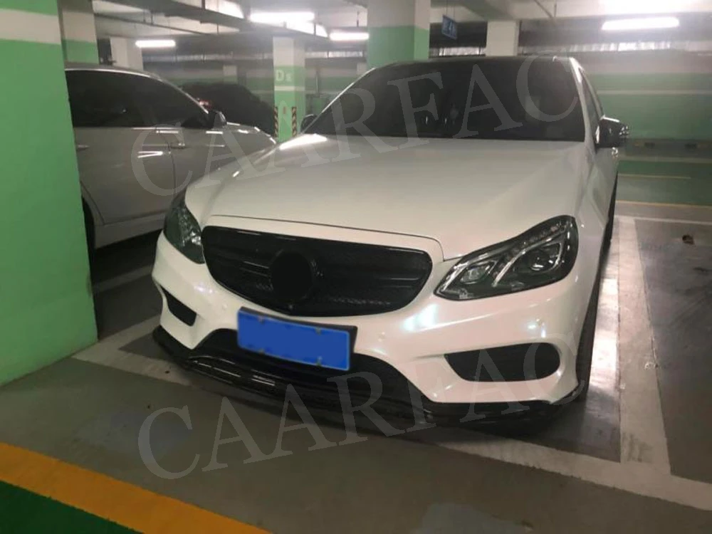Передний спойлер из углеродного волокна для Mercedes Benz E Class W212 E260 E300 E400 Седан 4 двери спортивный Бампер автомобильный Стайлинг