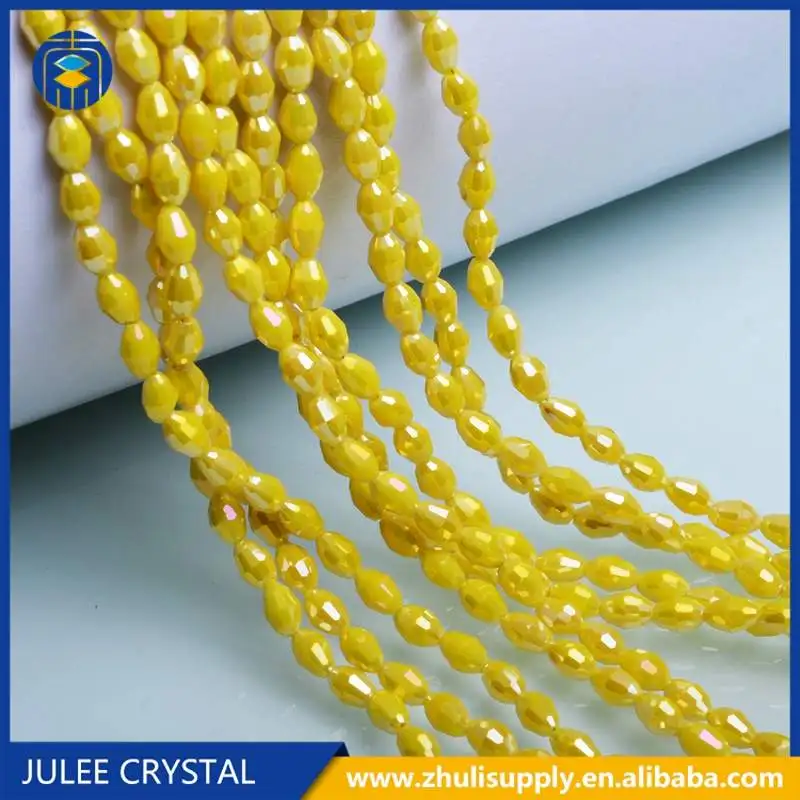 Овальные бусины JuleeCrystal 4x6 мм оптовая продажа чешские граненые цветные стеклянные
