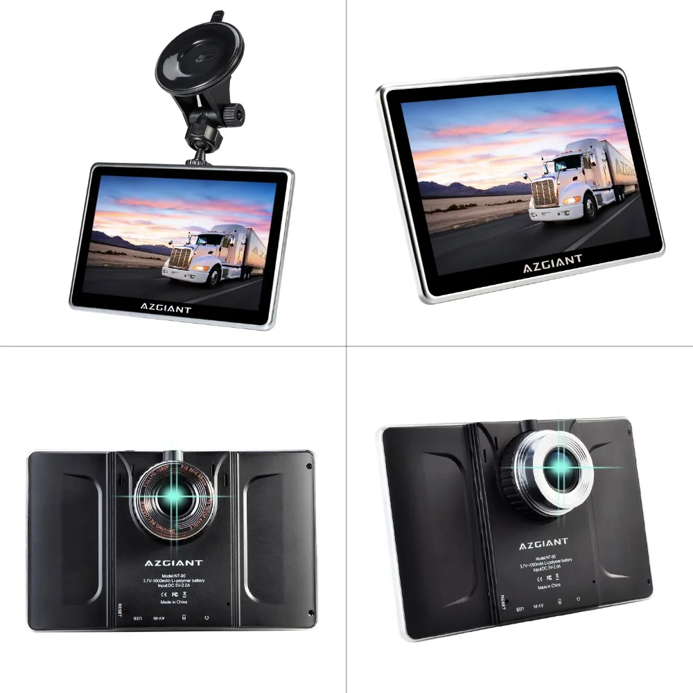 AZGIANT 7 &quotAndroid gps навигация wifi Автомобильный видеорегистратор грузовик навигатор