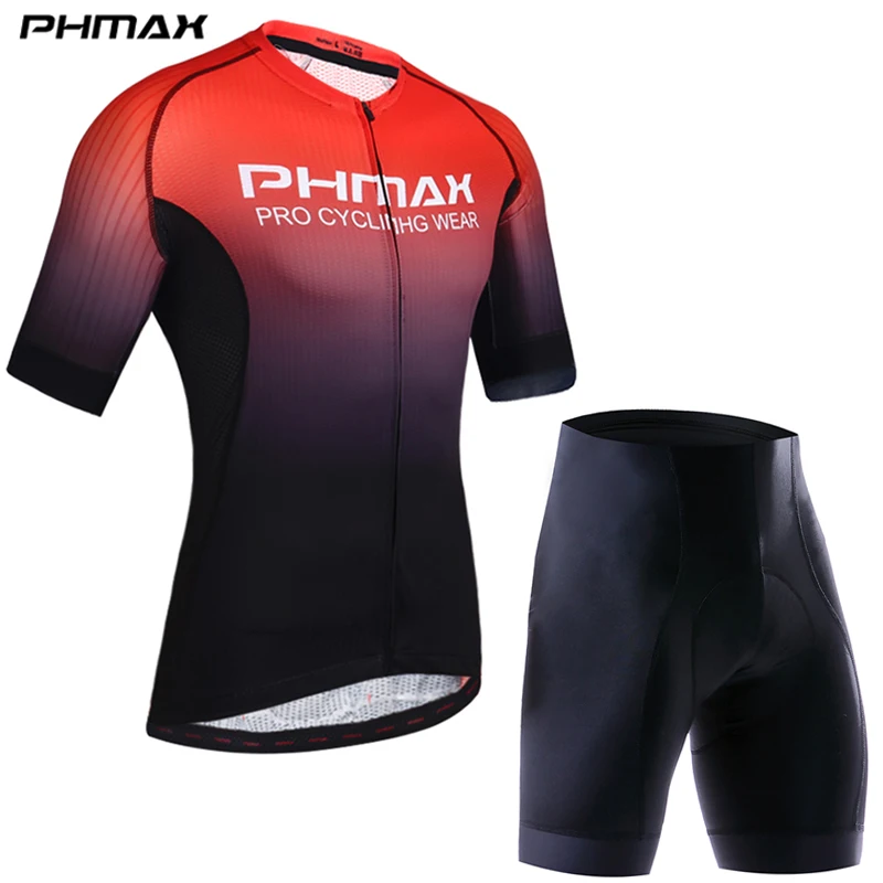Cycling Set 02 PHMAX Pro велосипедная одежда, мужская велосипедная одежда, велосипедная одежда, дышащая, анти-УФ, велосипедная одежда, короткий рукав, Велоспорт, Джерси, набор для мужчин - Цвет: Cycling Set 02