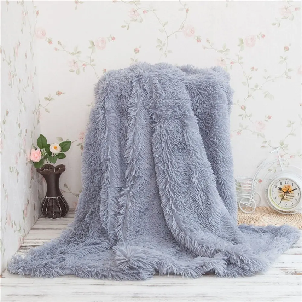 

Super Soft Long Shaggy Fuzzy Fur Faux Fur Warm Elegant Cozy With Fluffy Sherpa Throw Blanket Bed Sofa Blanket Gift much colors
