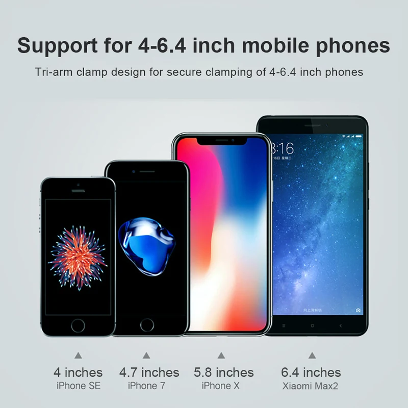 Универсальный автомобильный держатель для телефона Oppselve iPhone XR XS Max X Samsung Huawei с