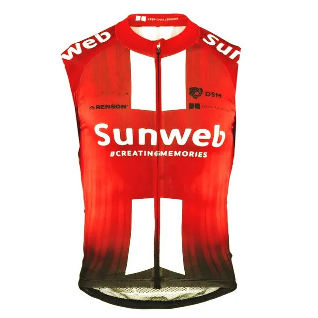 2019 SUNWEB PRO команда Без Рукавов Летняя Велоспорт Джерси летняя велосипедная одежда