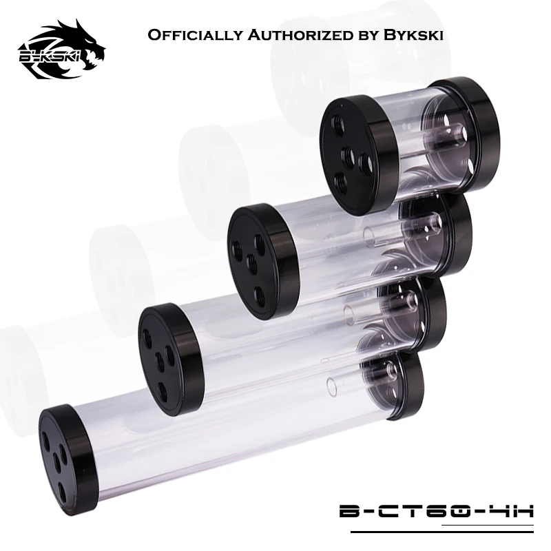 Bykski B-CT60-4H цилиндрический резервуар OD 60 мм длина 80 130 180 240 мм водяного охлаждения чехол PC охлаждения G1/4