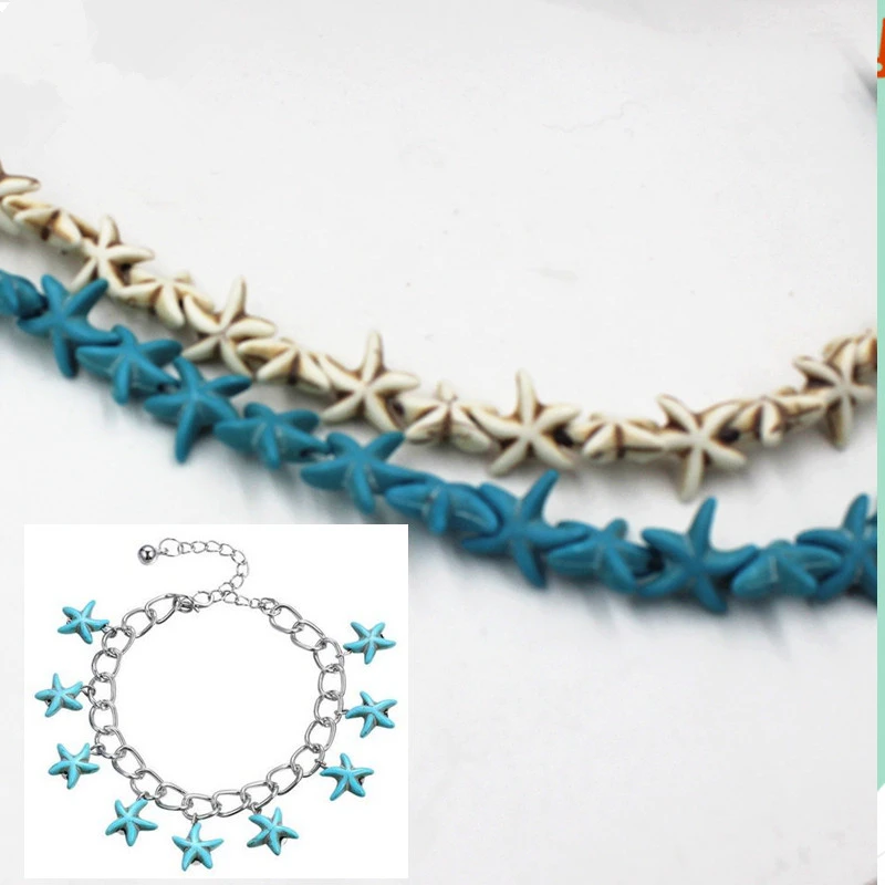 

35pcs 14mm Starfish Loose Spacer Loose Stone Jewelry DIY making Clothes accessory Jewelry fittings