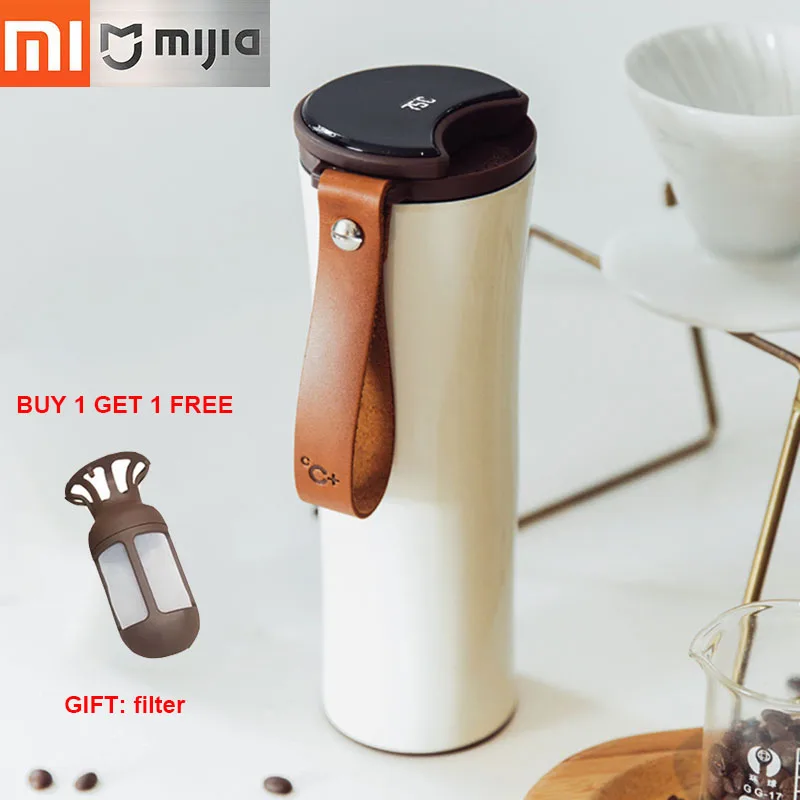 Xiaomi Kisskissfish Мока из нержавеющей стали умная кофейная чашка термальная Вакуумная бутылка для воды приложение Rmote контроль Чувствительный датчик температуры