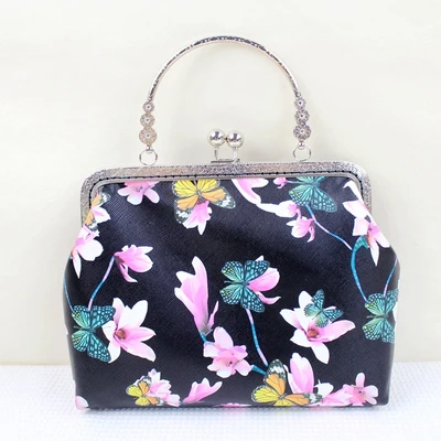 20 см хлопковая ткань поплин Кошелек Золотая оправа ручной работы портмоне сумки