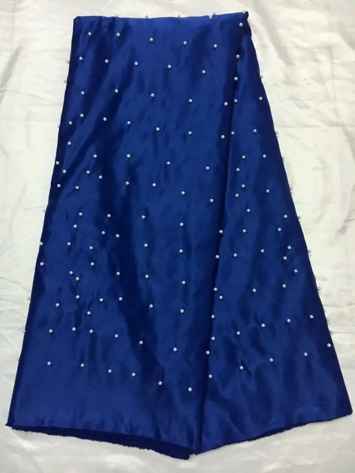 5 ярдов/шт. Популярная винно-Африканская Хлопковая кружевная ткань с бусинами