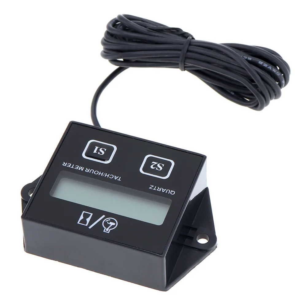 Универсальный водонепроницаемый цифровой тахометр IP65 3/8 дюймов с ЖК-дисплеем