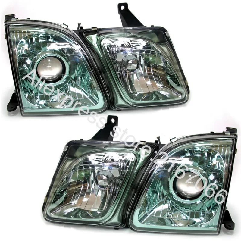 2 шт. фары для LEXUS LX470 1998 1999 2000 2001 2002 2003 2004 2005 2006 2007 левый и правый зеленый оттенок