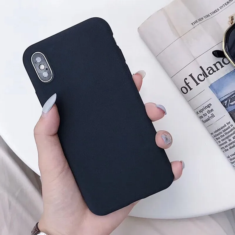 BK Роскошный песчаник матовый мягкий чехол для телефона для samsung Galaxy S6 S7 Edge S8 S9 S10 Plus Note 4 5 8 9 ультра тонкий скраб ТПУ чехол Капа - Цвет: BK