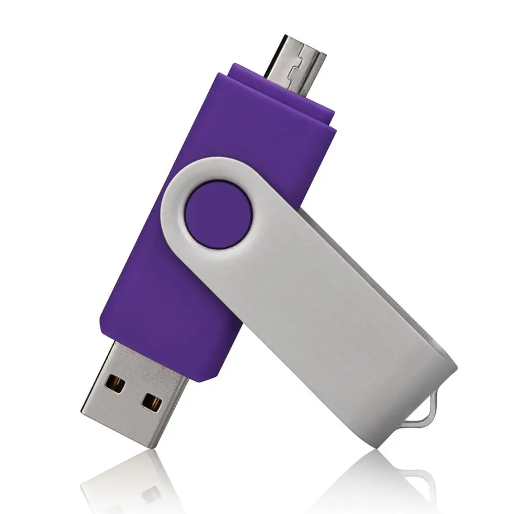 Фиолетовый J-boxing фиолетовый OTG USB флэш 16 Гб Флешка двойной порт памяти Micro USB флэш-накопитель для смартфонов samsung huawei LG планшет - Цвет: Фиолетовый
