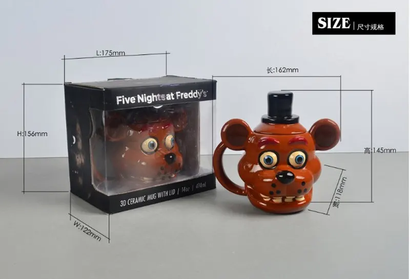 Европейская креативная керамическая кружка аниме Five Night At Freddy кукла мультяшная