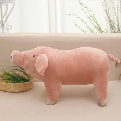 Белый Плюшевые игрушки Свинья 25 см 40 60 см розовый светильник милые мини мягкие животные плюшевые игрушки для детей год свиньи диван подушка для дома - Цвет: Белый