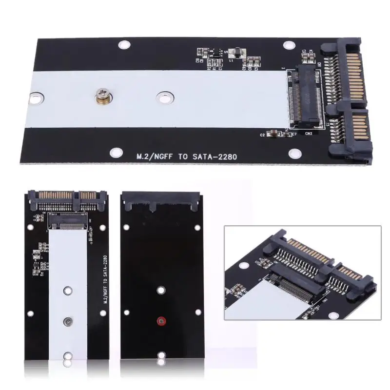 B Key M.2 NGFF SSD SATA 2 5 "адаптер карта для Windows Vista Linux Mac 10 OS For Type 2230 2242 2260 2280|Компьютерные