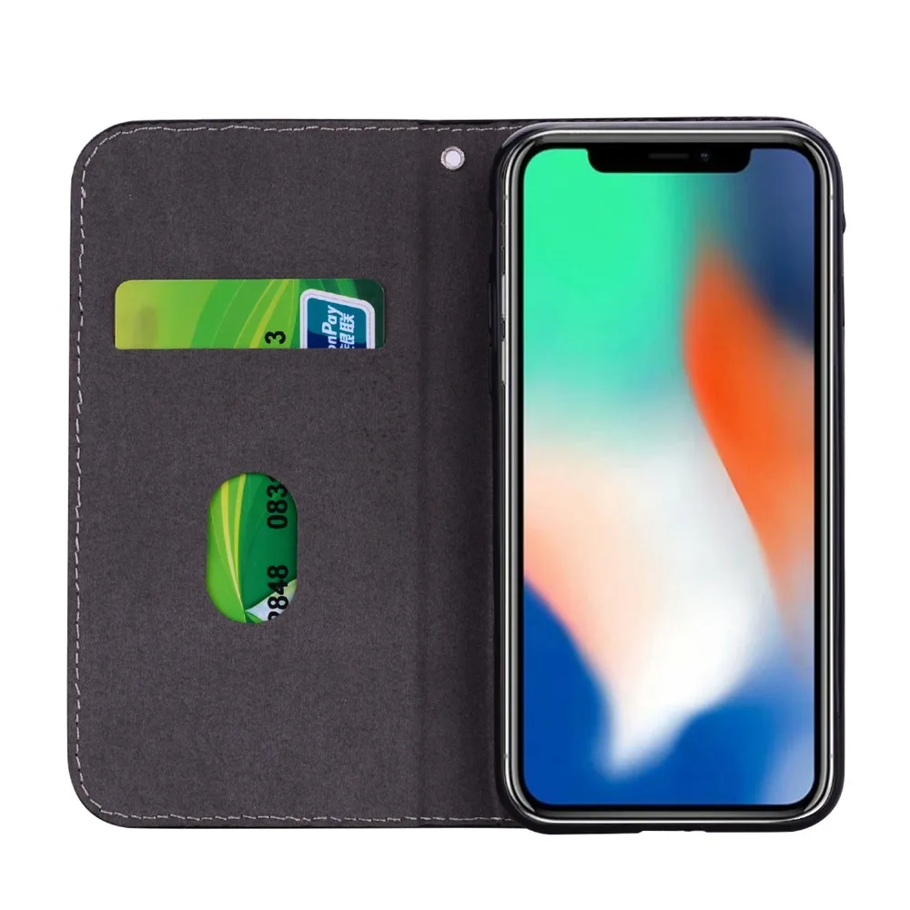 Кожаный чехол COPEONE для iPhone 6 6s Plus блестящий телефона 7 8 X XR XSMAX слот карт магнитный