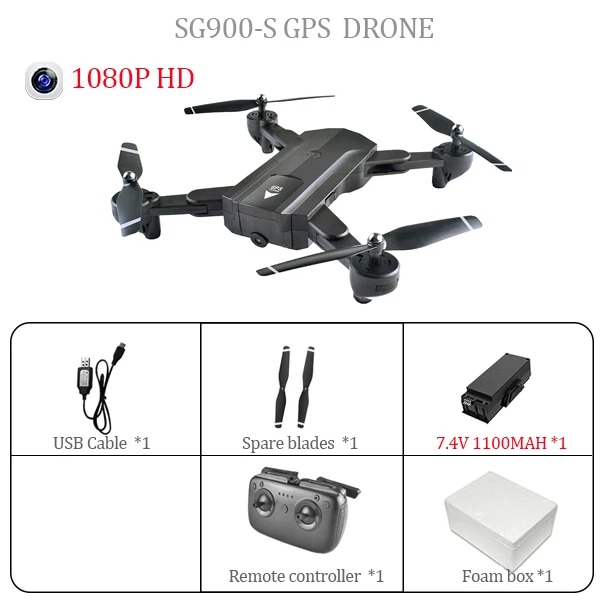 SG900S 720P 1battery S167 sg900s Дроны с камерой HD Дрон GPS Радиоуправляемый вертолет, игрушки Квадрокоптер Профессиональный дрона Квадрокоптер Селфи - Цвет: SG900S 720P 1battery