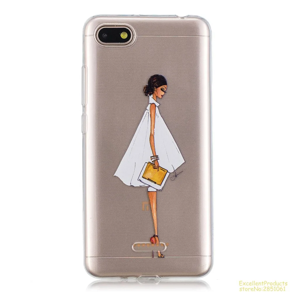 Для Coque Xiaomi RedMi 6A Мягкие TPU крышка каваи мультфильм печатных силиконовый чехол для