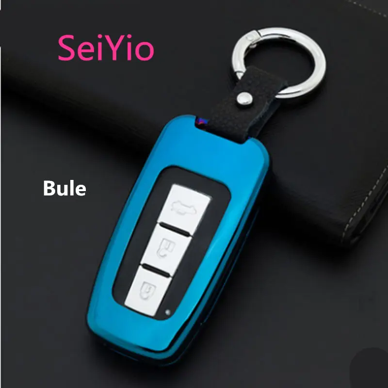 

SeiYio Car key ring case cover bag for Haima S5 S7 M5 M6 M8 Alloy& Leather creative style car cover for Haima smart key