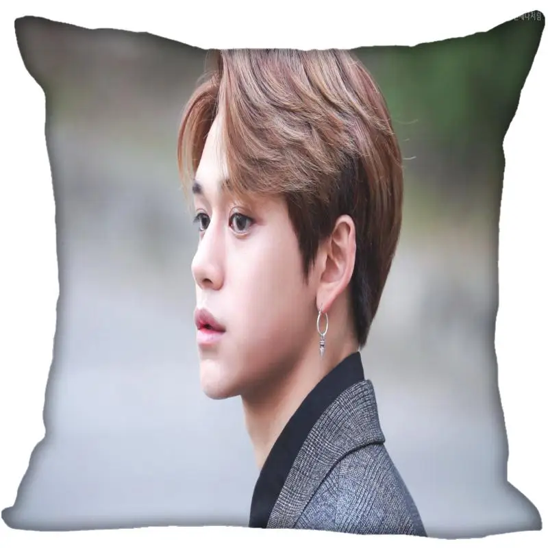 8 Fan Xi, хит, на заказ, KPOP NCT Lucas, принтованная шелковая квадратная наволочка, для дома, декоративная, на молнии, атласная наволочка(одна сторона - Цвет: 8