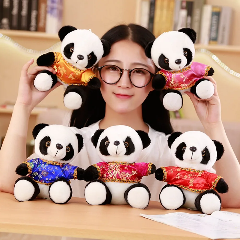 

Miaoowa 1pc 18cm Cartoon Cute Panda with Tang Suit Plush Stuffed Animal Toys For Baby Infant Lovely Doll Gift Present for Kids
