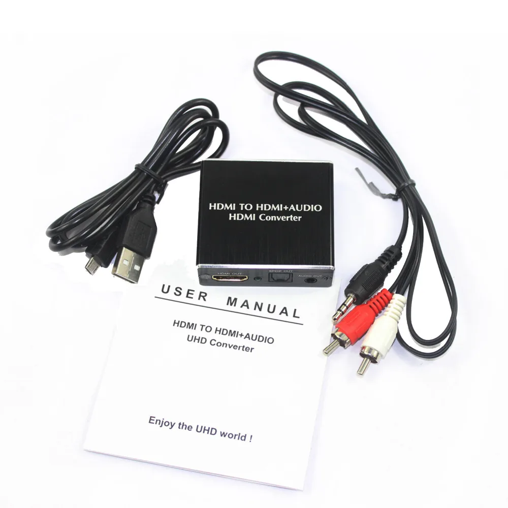 

HDMI to HDMI + Audio HDMI spdif Converter audio extractor HDMI V1.4 support 4K*2K power free