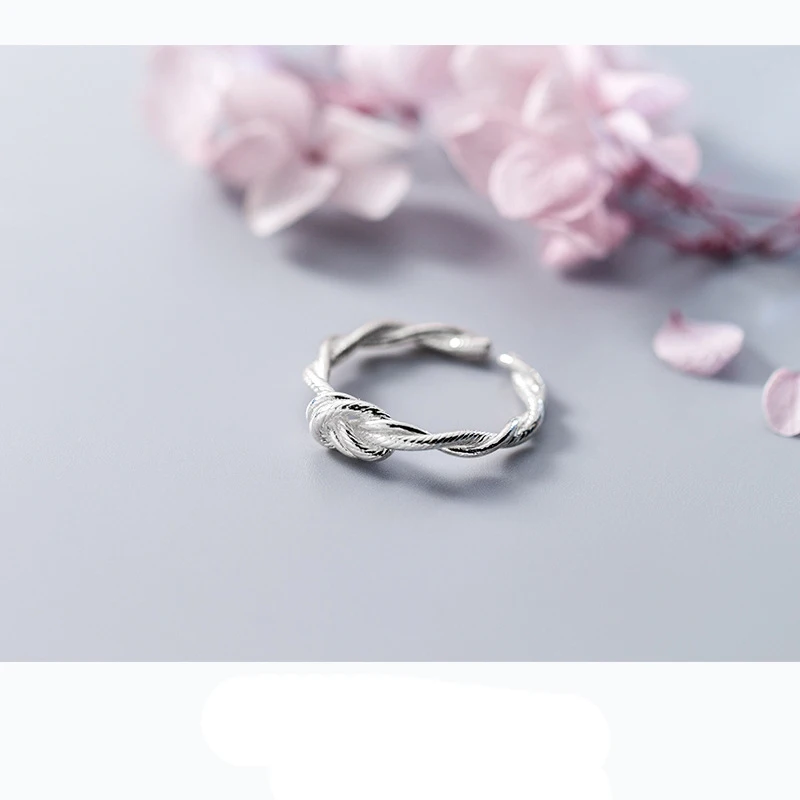 MloveAcc Горячая натуральная 925 пробы Серебряный Простой перстень скрученная форма