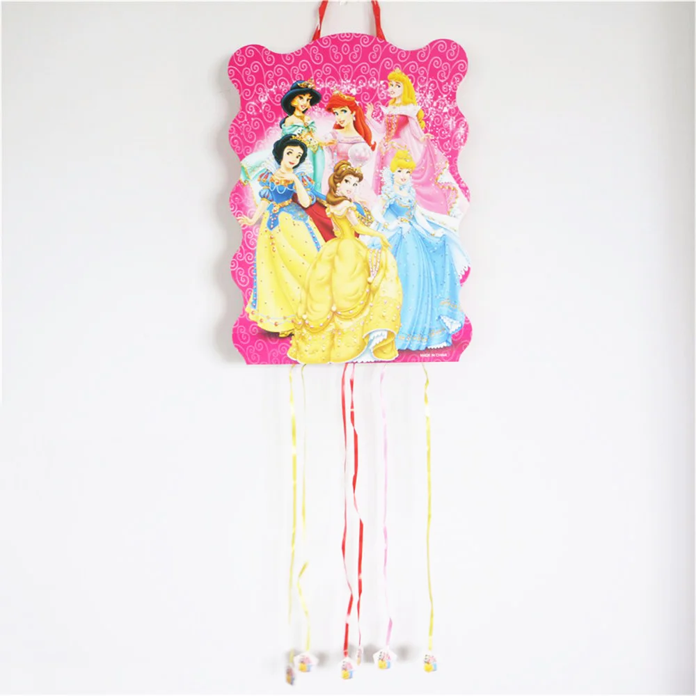 Princess Мультфильм герой Pinata мультфильм дизайн бумажная Складная пиньята для детей с днем рождения вечерние принадлежности украшения - Цвет: Princess