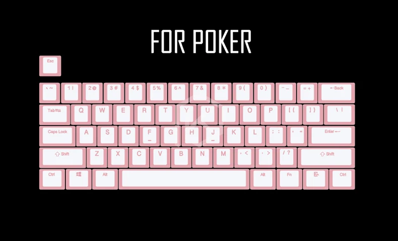 Пудинг pbt doubleshot keycap oem задний светильник механические клавиатуры молочный Белый Розовый Черный gh60 покер 87 tkl 104 108 ansi iso