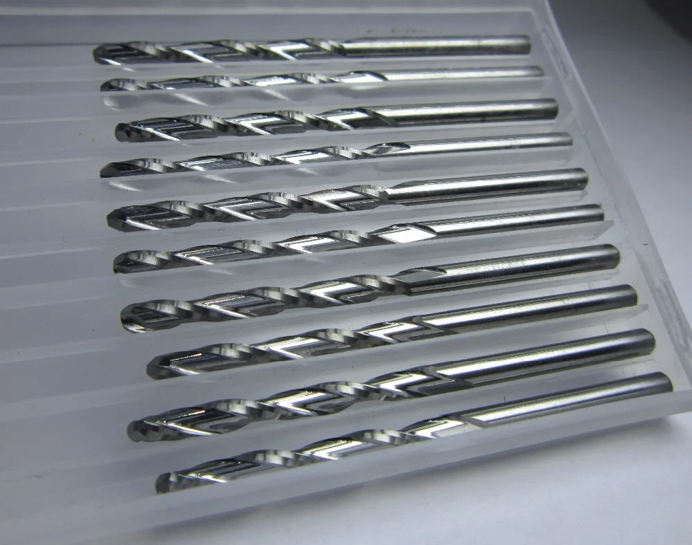 Для работы по дереву 10 шт. твердосплавная Концевая фреза 3 175 мм * 32 55 станок с ЧПУ