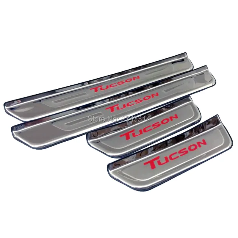 Накладка на порог из нержавеющей стали для Hyundai Tucson 2015 2018 2019 2020|stainless steel scuff plate|scuff