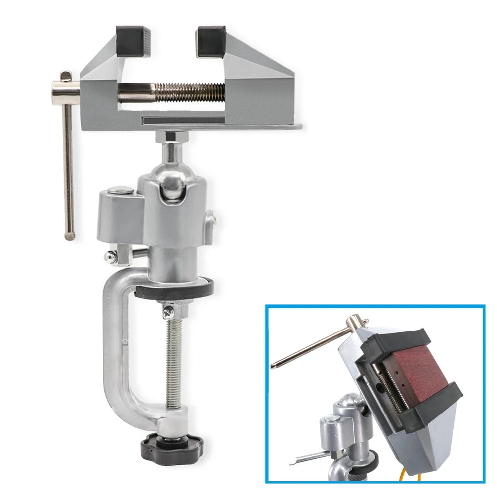 2 in 1 Table Vise Bench Vice Die-cast Aluminium Alloy 360 Degree Rotating Universal Multinational Mini Precise Clamp | Инструменты