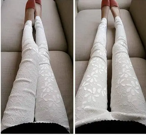 2 цвета кружевные лоскутные облегающие брюки Одежда для беременных женщин модные