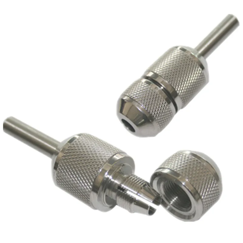 

25mm Auto-Lock Stainless Steel Tattoo Machine Grip W Back Stem & Set Screws Supply -- TSBS006