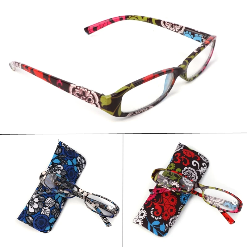 Полосатые очки для чтения Пресбиопия полимерные линзы с сумкой + 1 0 ~ 4 0|glasses
