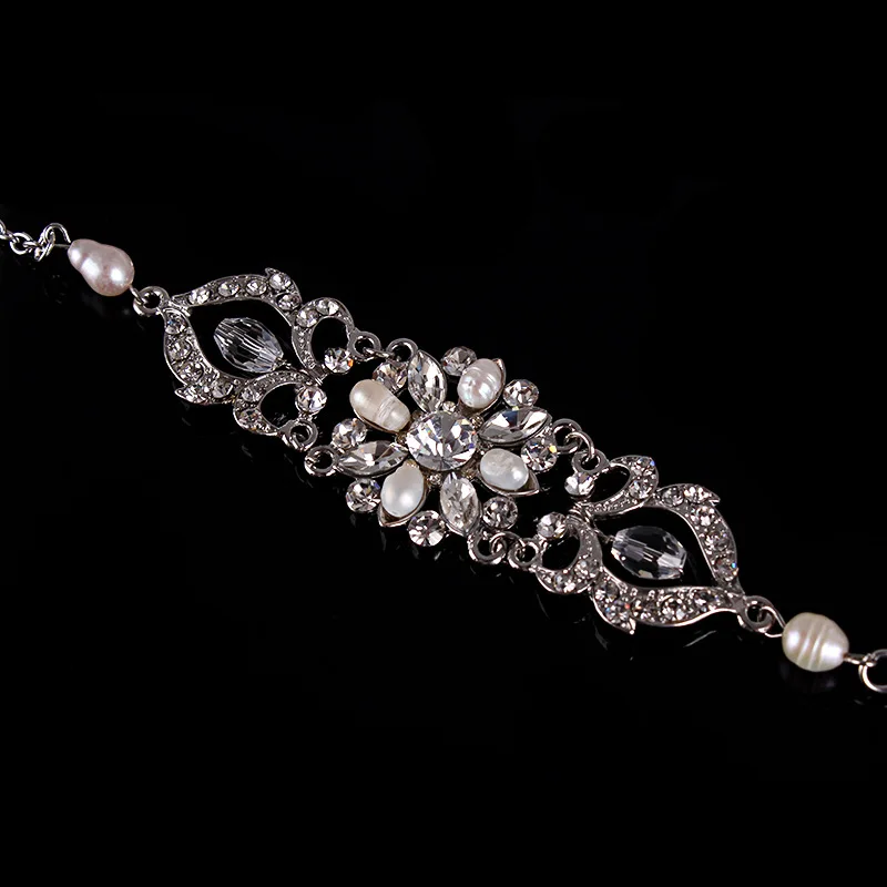 Свадебные украшения для невест жемчужин и кристальных браслетов женщин модные
