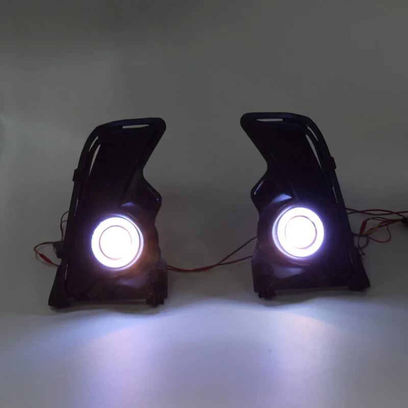 Для Toyota Highlander COB angel eyes/светодиодный DRL дневные ходовые огни/галогенные/ксенон, противотуманная фара/противотуманная фара