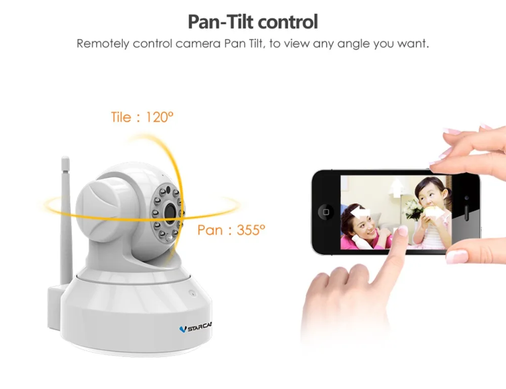 VStarcam HD 720P Wifi IP камера с использованием Приложения eye4 CCTV Wifi камера с поддержкой карты 128 ГБ, беспроводная камера ночного видения P2P Onvif Cam C7837WIP