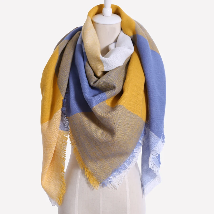 Модный бренд плед Дизайн Для женщин Шарфы для теплые зимние кашемировые