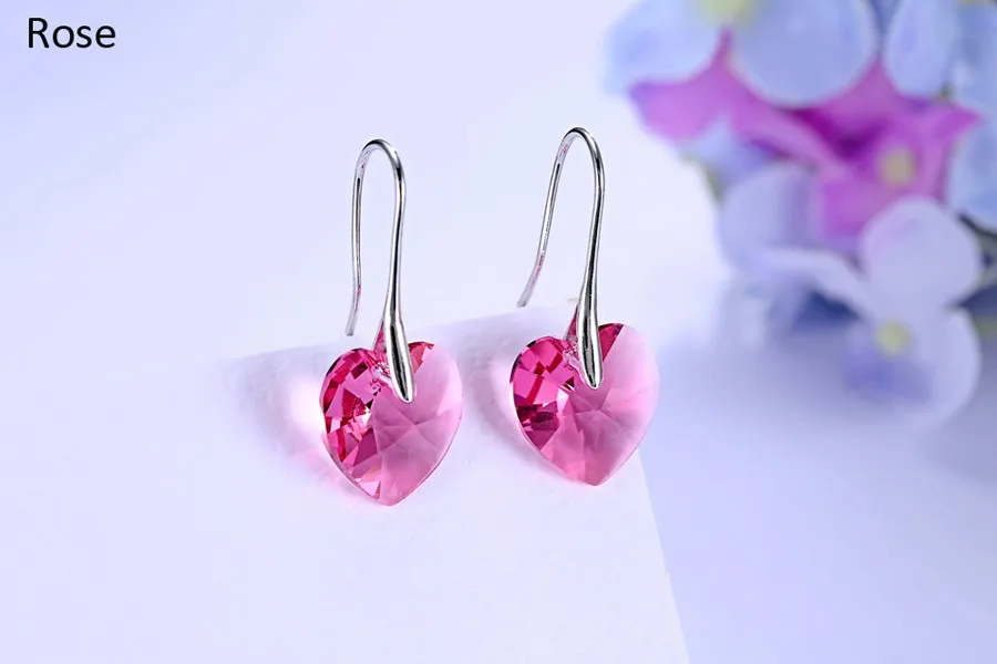 BAFFIN оригинальные кристаллы от Swarovski сердце кулон ожерелья висячие серьги Ювелирные наборы для женщин влюбленных подарок Прямая